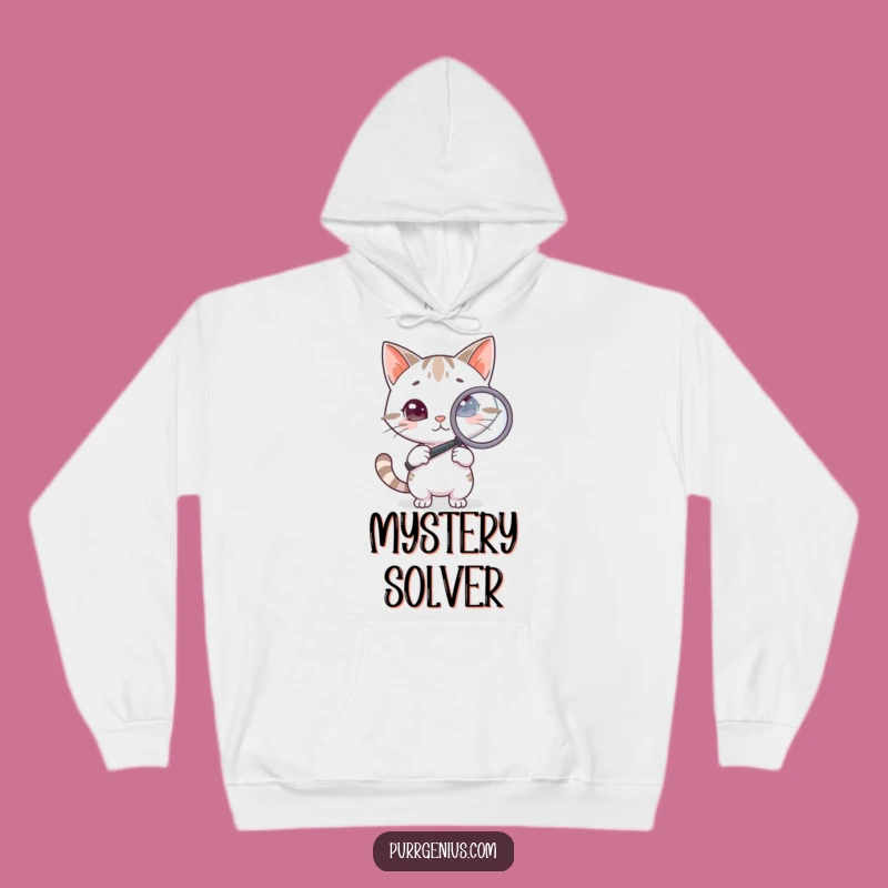 Funny Detective Cat Hoodie - Cozy Up with Hilarious Investigative Charm!