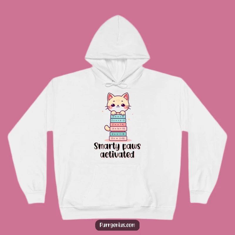 Cozy Funny Math Cat Hoodie: Warmth and Hilarious Scholarly Comfort!