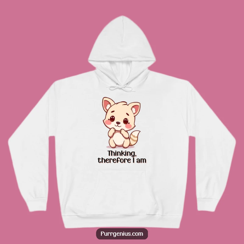 Funny Animal Thoughtful Pose Hoodie: Cozy Up with Contemplation