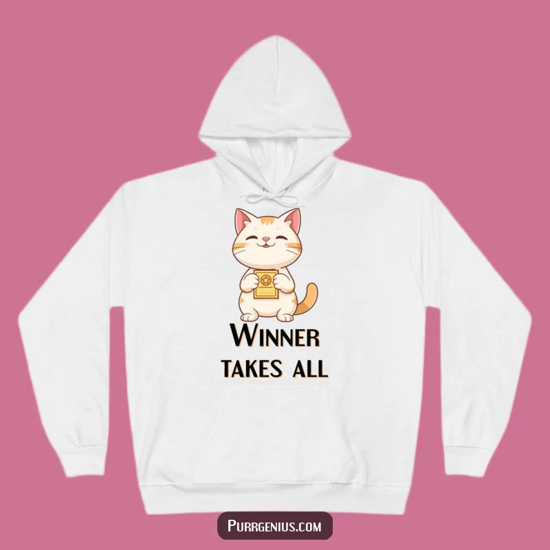 Funny Champion Cat Hoodie: Proud Feline Award Sweatshirt, Victory Gift