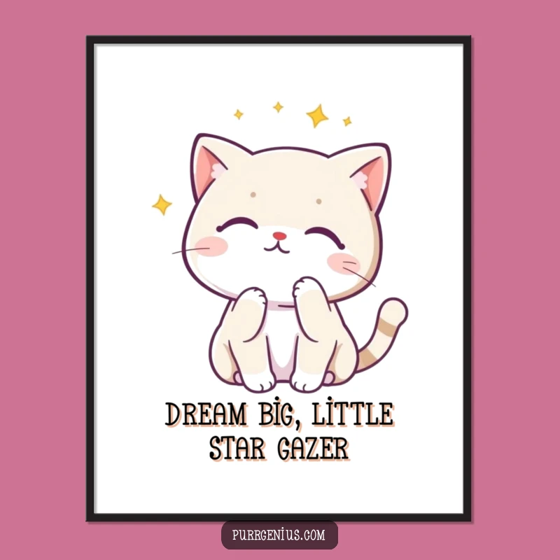 Free Printable Kawaii Cat Constellation Art - Funny Downloadable Decor & DIY Gift