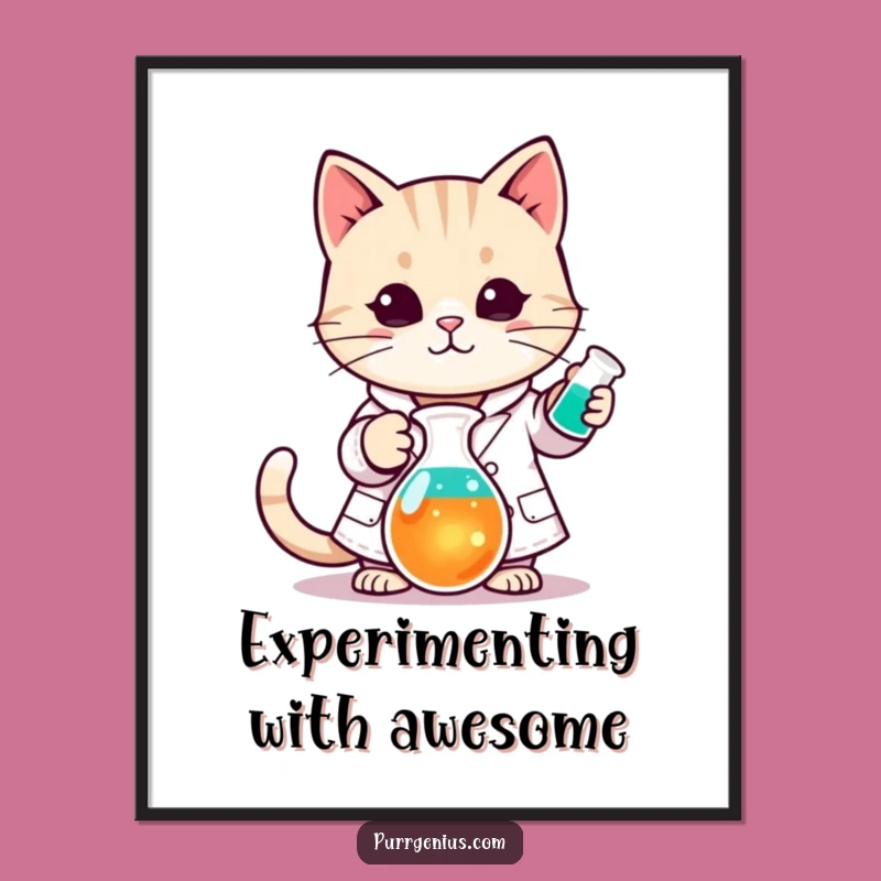 Free Printable Scientist Cat Art - Funny Downloadable Decor & DIY Gift