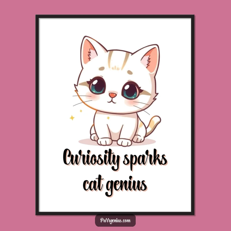 Free Printable Wall Art: Funny Formula Cat, Quirky Downloadable Art!