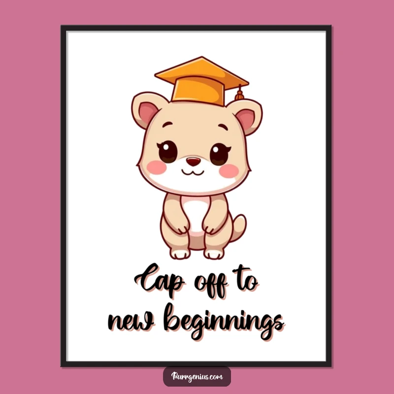 Funny Free Printable Wall Art: Cute Grad Animal Decor - Quirky Downloadable Art