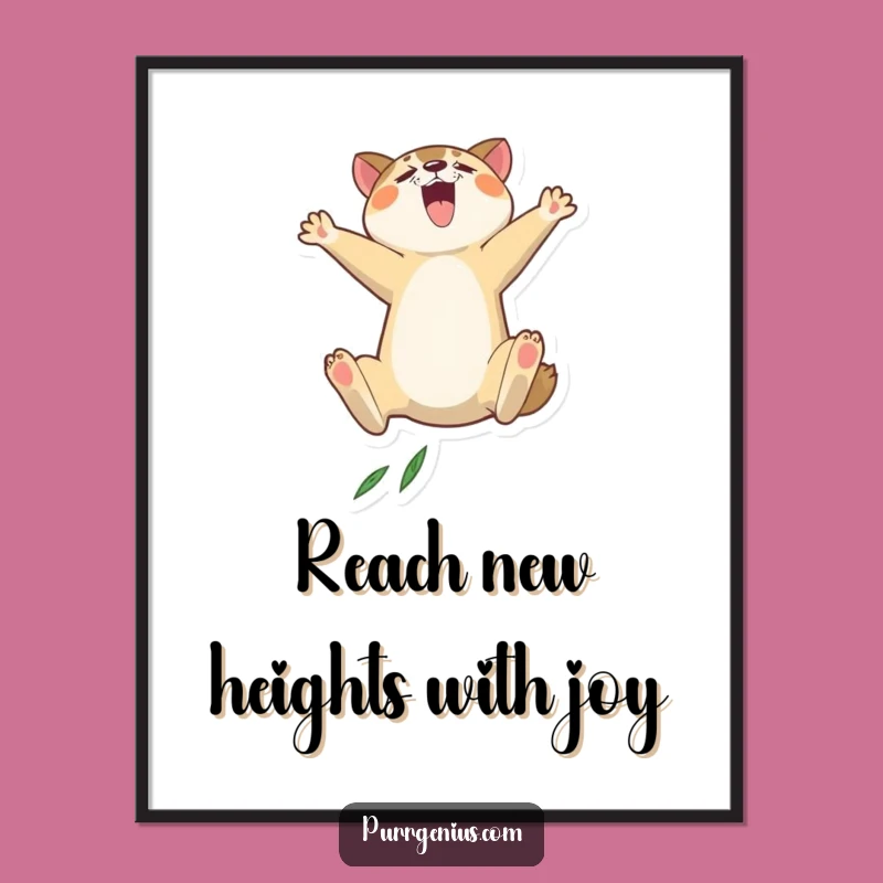 Funny Free Printable Wall Art: Dynamic Leap Animal Decor - Quirky Downloadable Art