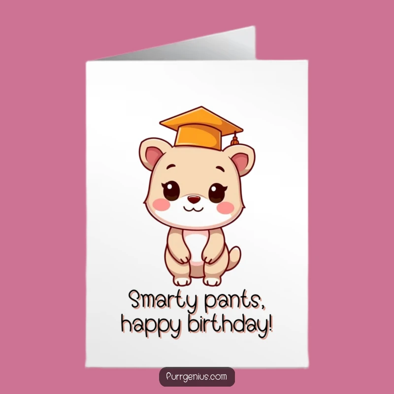 Free Printable Birthday Card: Grad Animal - Funny Celebrate Achievement Gift