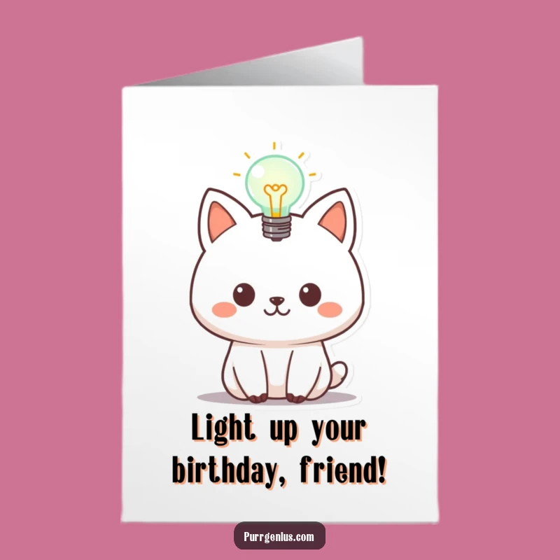 Free Printable Birthday Card: Lightbulb Moment Animal - Funny Downloadable Gift