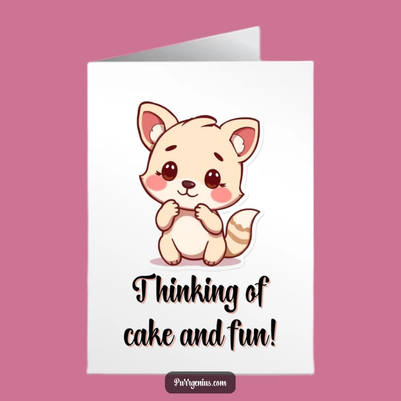 Free Printable Birthday Card: Thoughtful Animal Contemplation Downloadable Gift