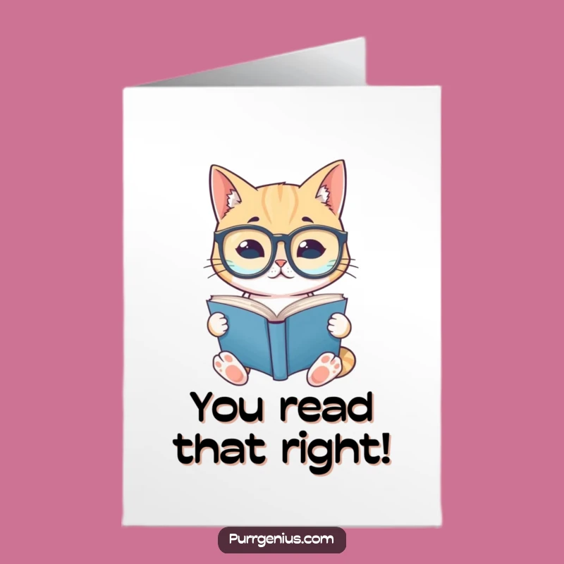 Free Printable Congrats Card: Smart Cat Scholar, Witty Downloadable Achievement Gift