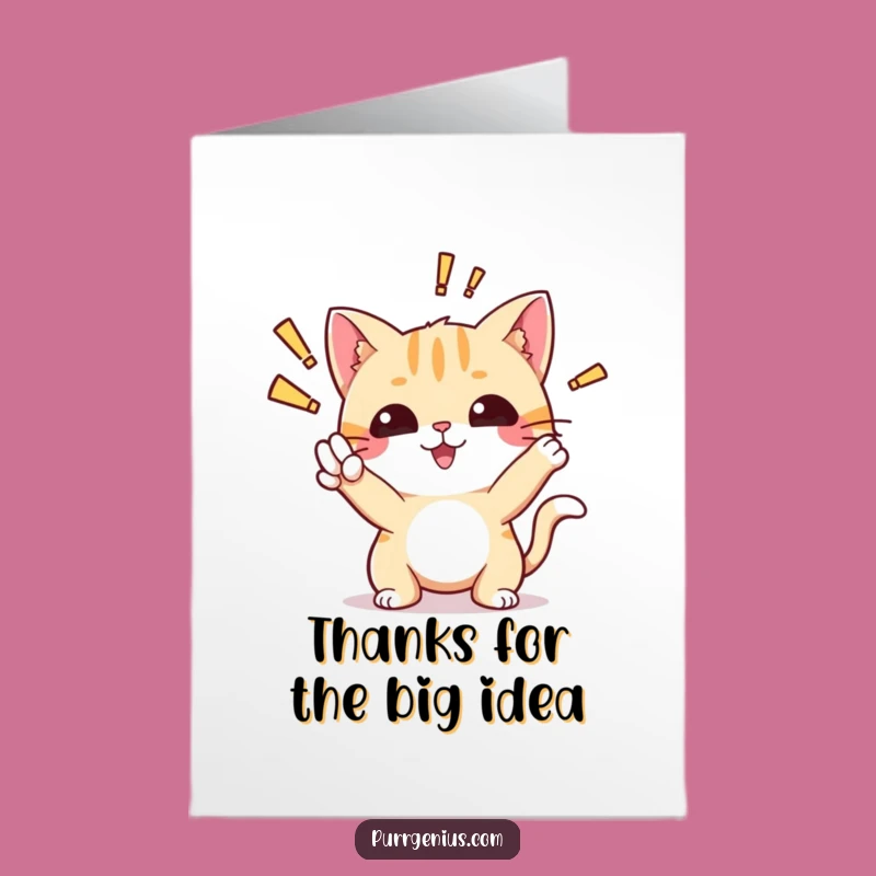 Free Printable Funny Cat Thank You Card: Aha! Idea Downloadable Gift