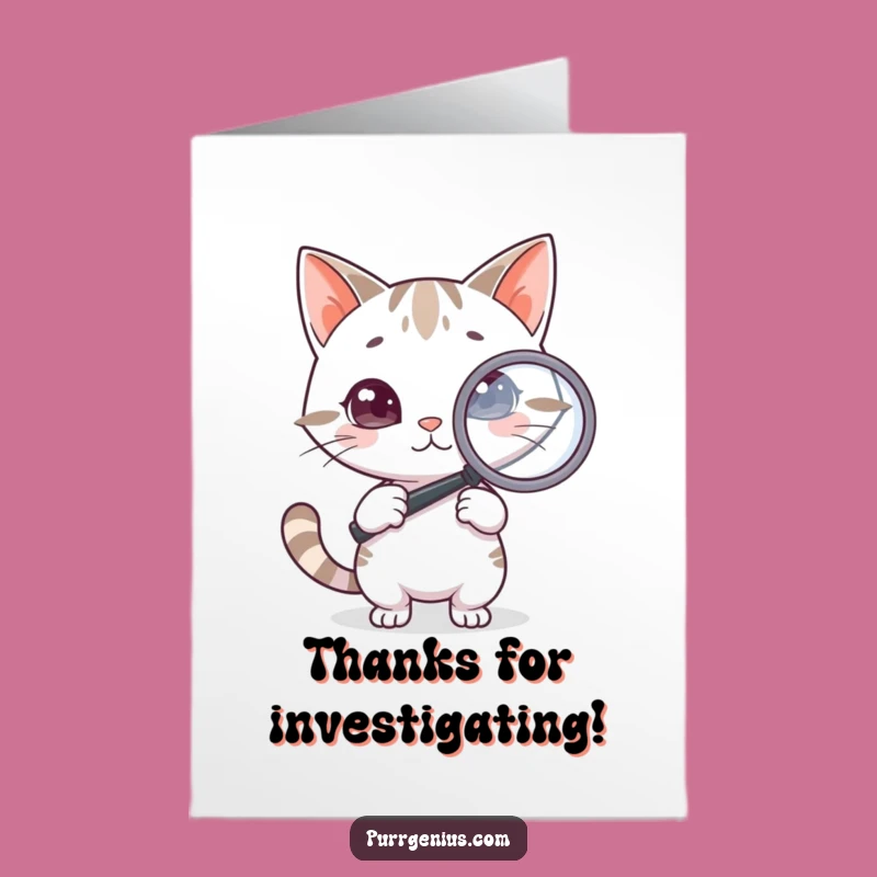 Free Printable Thank You Card: Curious Cat, Insightful DIY Gift of Appreciation!