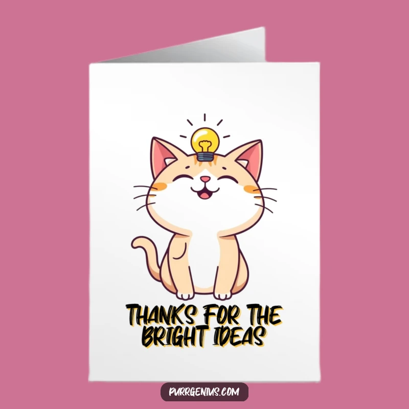 Free Printable Thank You Card: Inspired Cat, Funny Downloadable Gift for Great Ideas