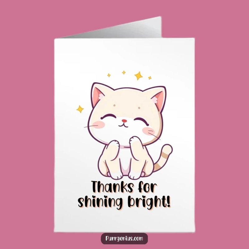 Free Printable Kawaii Cat Constellation Thank You Card - Funny Downloadable Gift