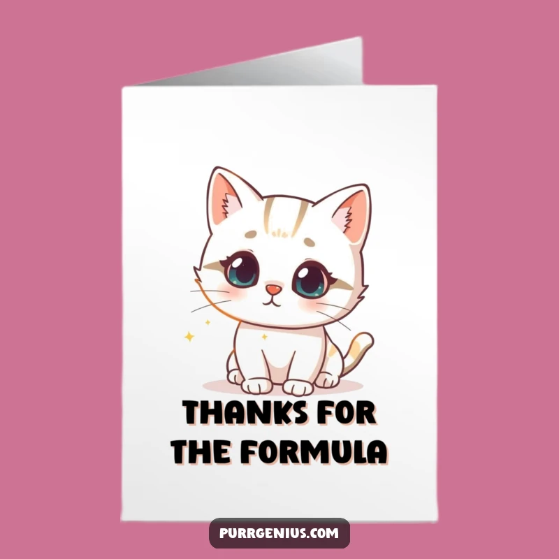 Free Printable Thank You Card: Curious Cat Chemist, Great Downloadable Gift!