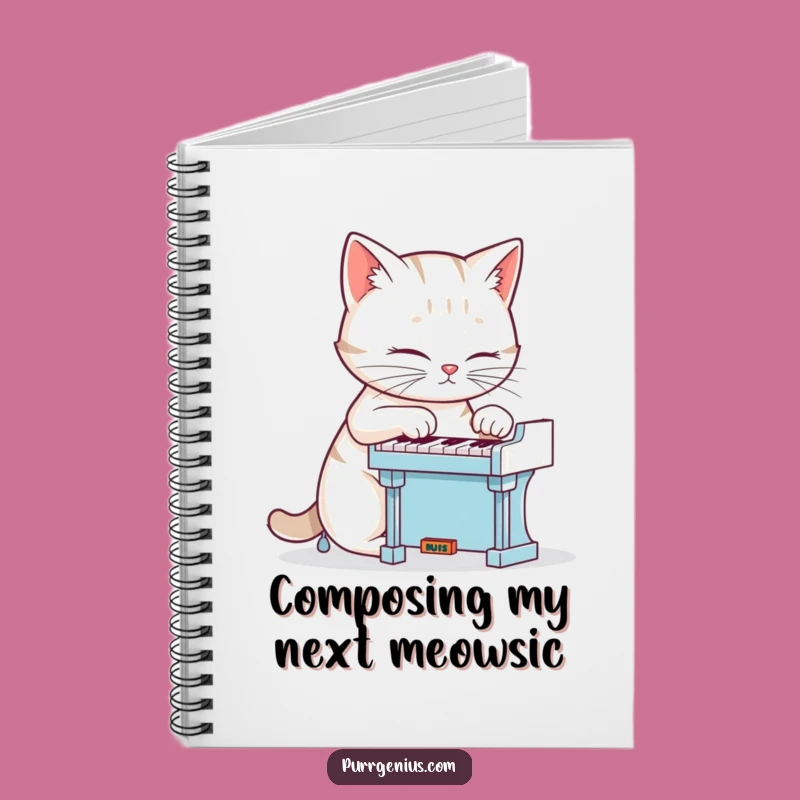 Funny Cat Piano Notebook: Feline Musician Journal, Perfect Gift for Writers