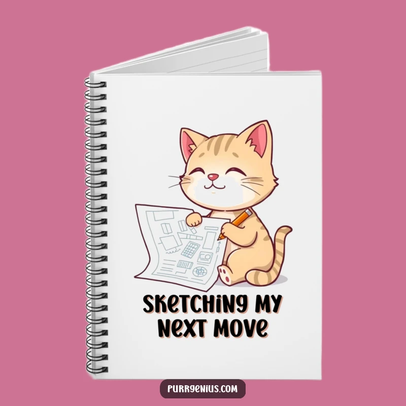 Funny Architect Cat Notebook: Blueprint Journal, Clever Gift for Planners