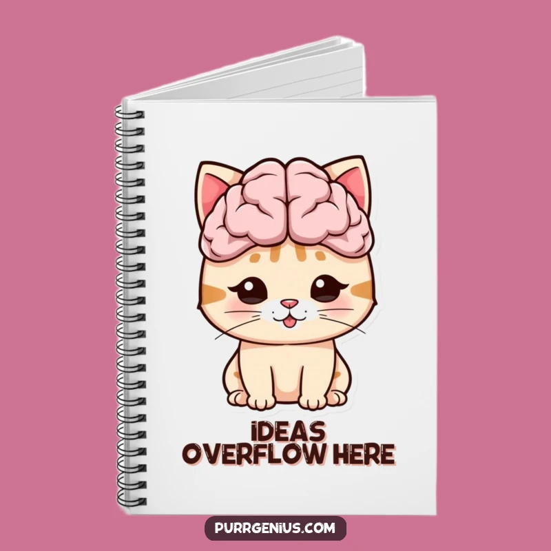 Funny Big Brain Cat Notebook: Record Your Genius Ideas