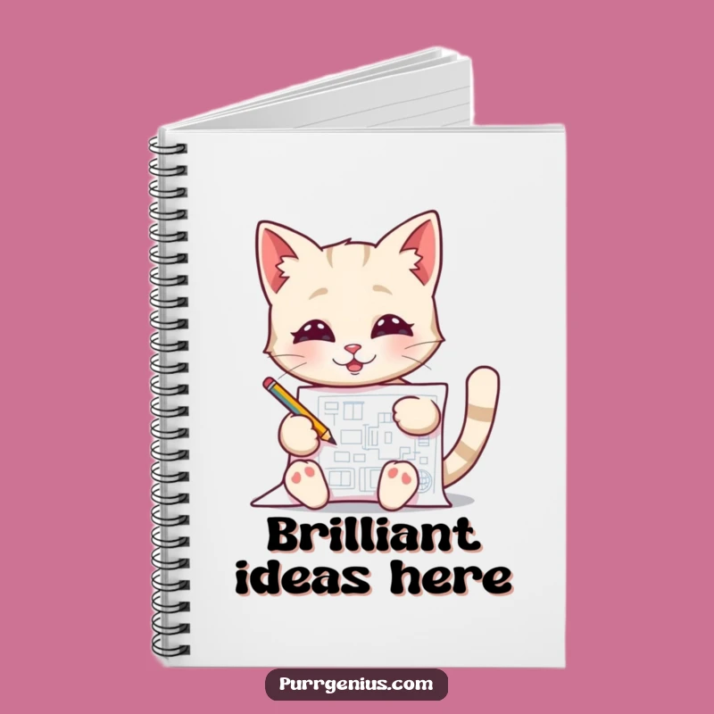 Funny Blueprint Cat Notebook Plan Your Masterpieces with Hilarious Feline Detail