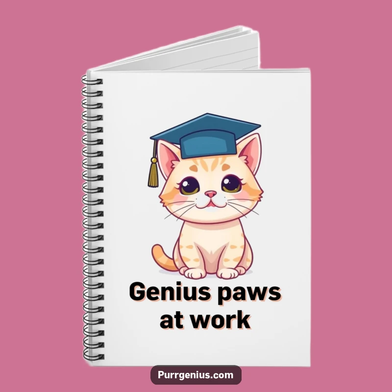Funny Cat Graduation Cap Notebook: Jot Down Brilliant Ideas