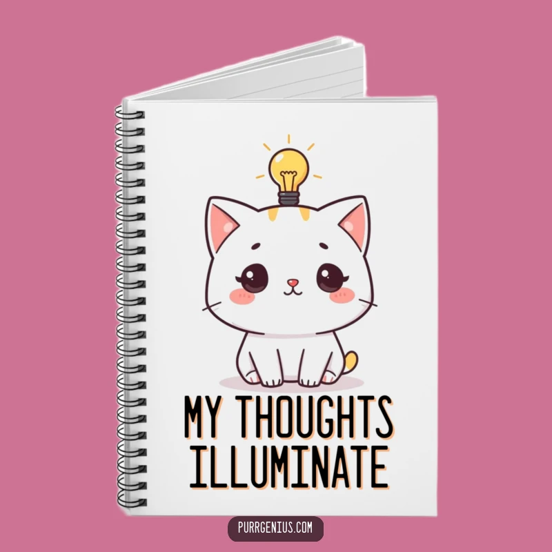 Funny Cat Idea Notebook: Lightbulb Feline Brainstorm Journal Gift