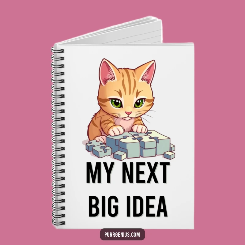 Funny Cat Puzzle Journal: Jot Down Your Brilliant Ideas