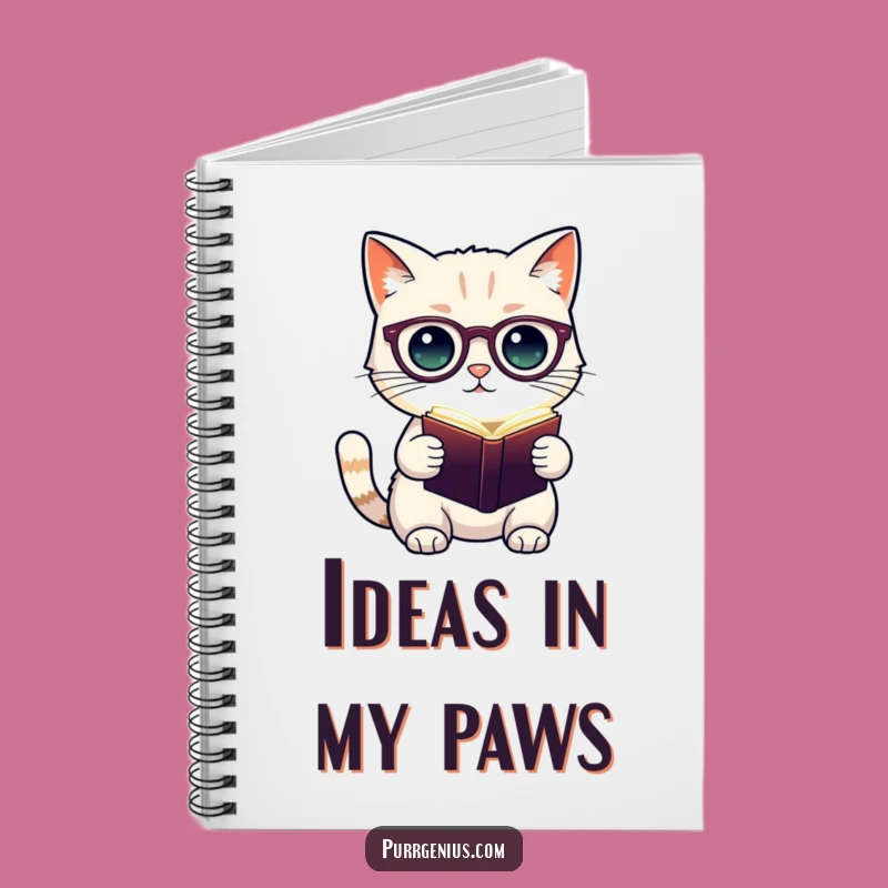 Funny Cat Scholar Notebook: Lined Journal for Cute Feline Spectacles Lovers Gift