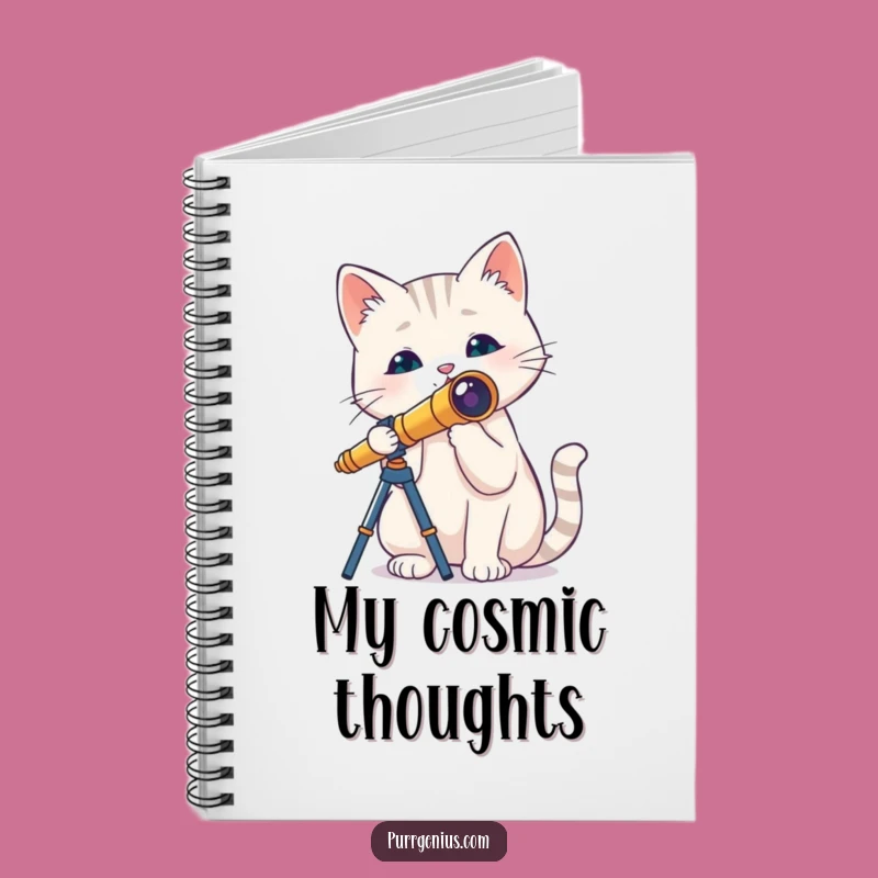 Funny Cat Telescope Notebook: Jot Down Your Cosmic Ideas with Feline Flair
