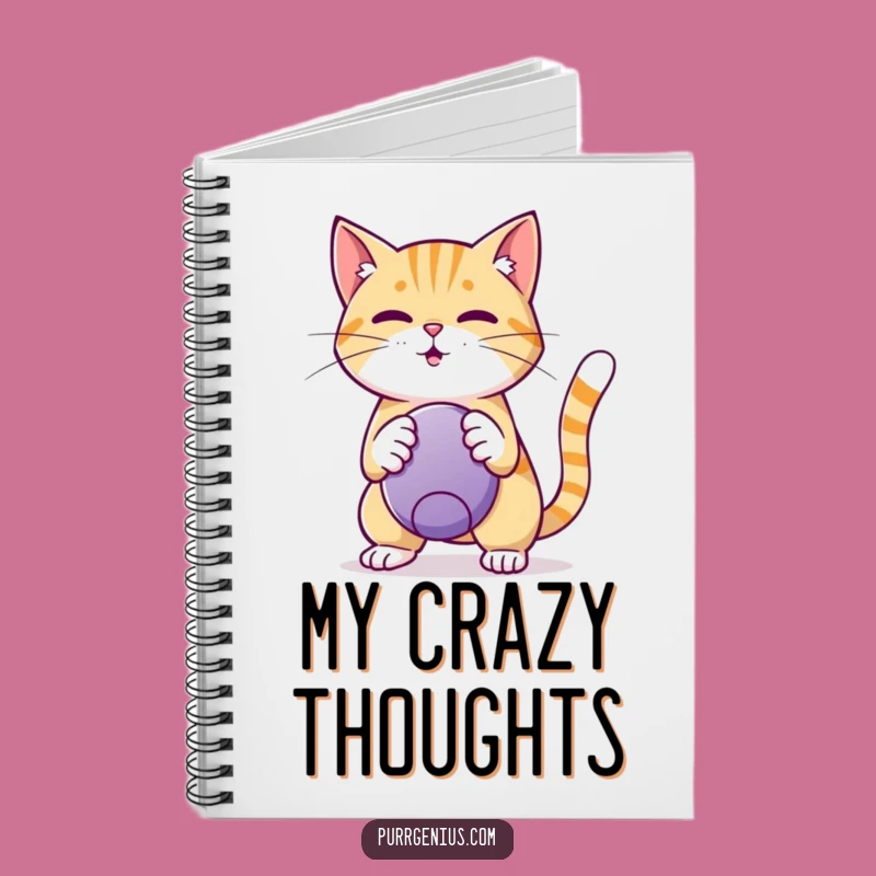 Funny Cat Trickster Notebook: Clever Feline Ball Masterpiece, Great Funny Gift for Writers