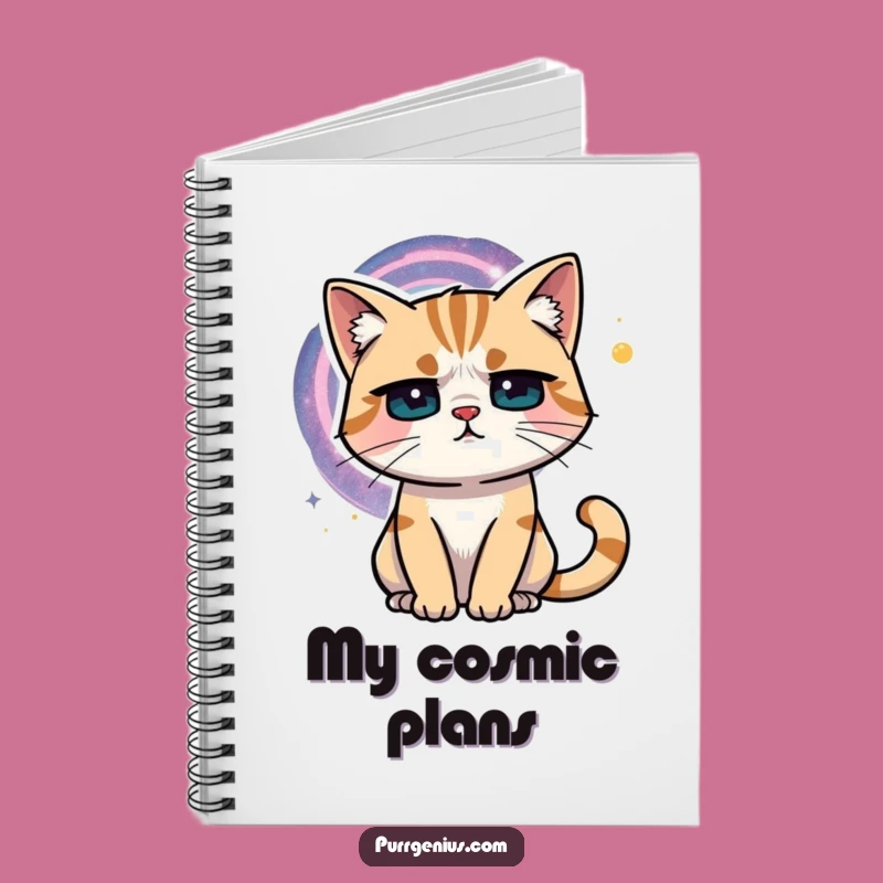 Funny Cosmic Cat Notebook: Jot Down Your Universal Thoughts with This Hilarious Journal