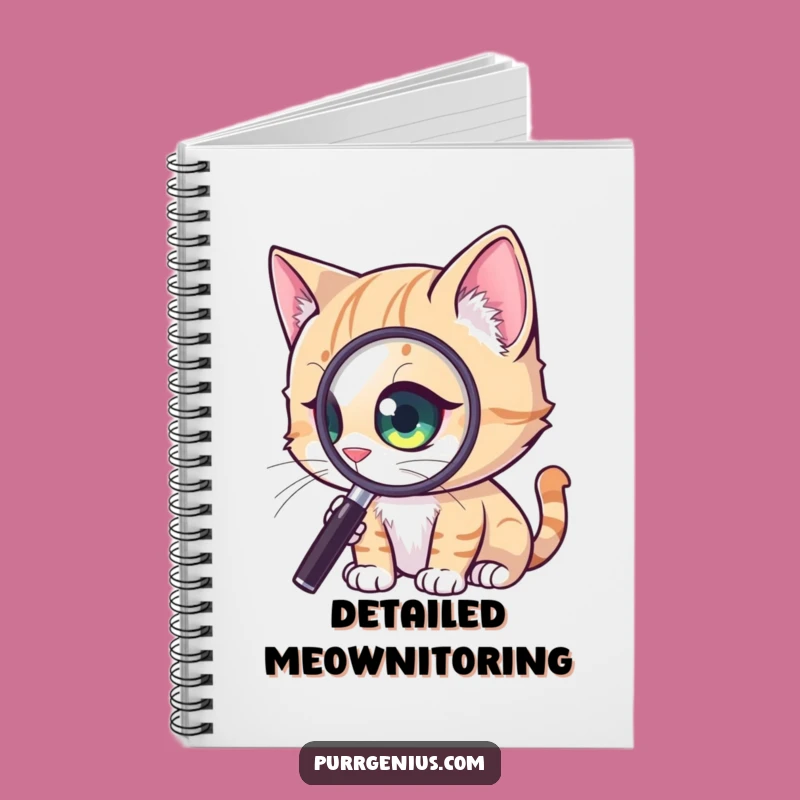Funny Curious Cat Notebook: Detail Journal, Clever Gift for Note-Takers