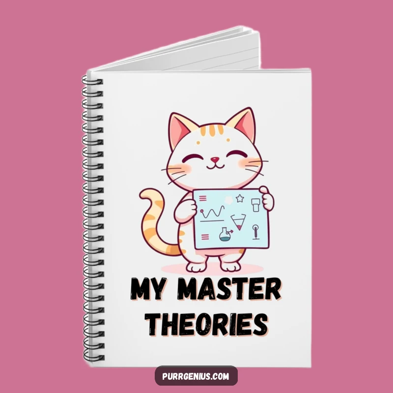 Funny Kawaii Cat Professor Notebook: Record Your Brilliant Findings