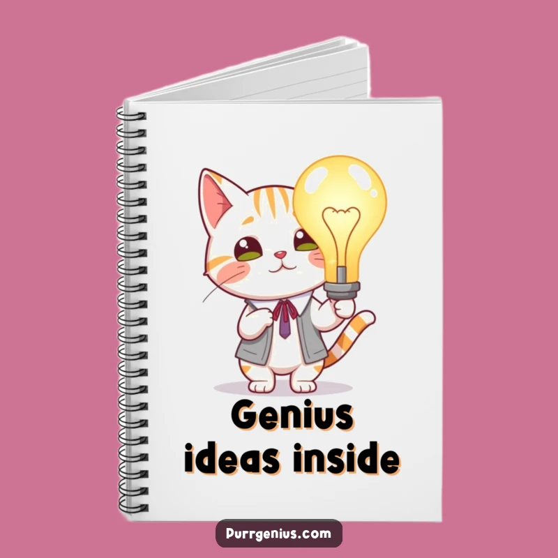 Funny Cat Lightbulb Notebook: Jot Down Brilliant Ideas with Flair