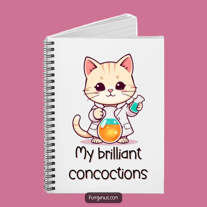 Funny Kawaii Cat Scientist Notebook: Record Your Experiments with Humor