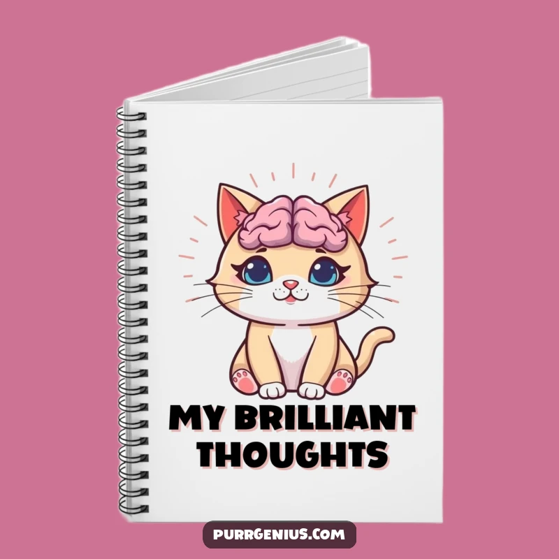 Funny Genius Cat Notebook: Journal Your Brilliant Ideas, Perfect Funny Gift