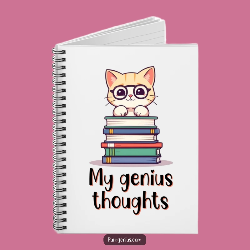 Funny Cat Balancing Books Notebook: Cute Journal, Hilarious Gift for Students