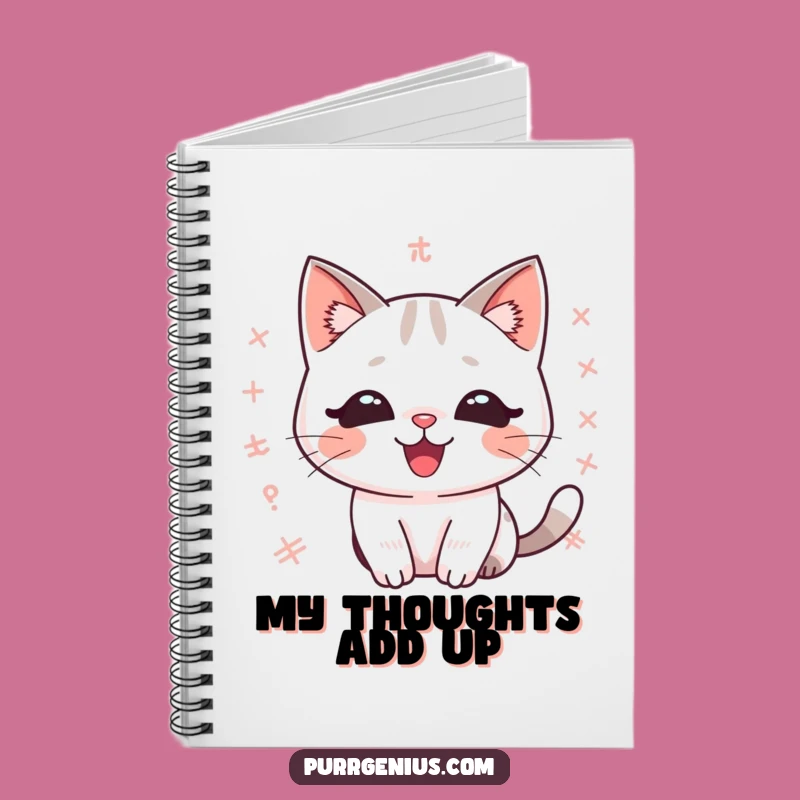 Funny Kawaii Math Cat Notebook: Jot Down Ideas Amidst Equations with Feline Delight!