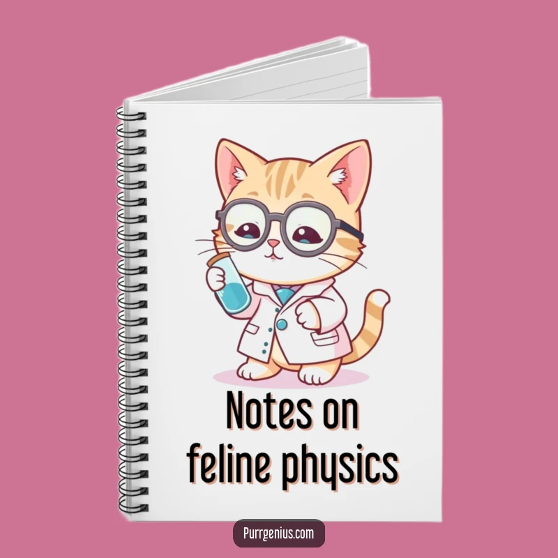 Funny Cat Scientist Notebook - Jot Down Ideas Lab Coat Kitty!