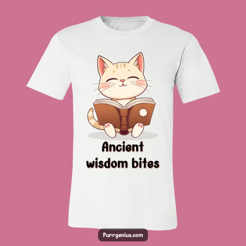 Funny Wise Cat T-Shirt: Unleash Your Inner Scholar with This Hilarious Feline Tee