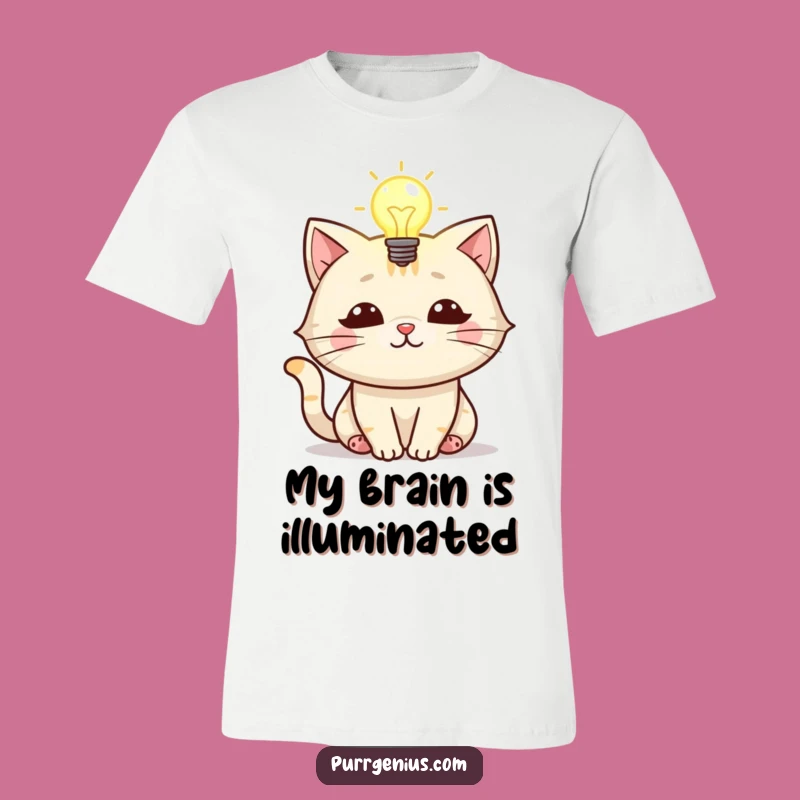 Funny Cat Lightbulb T-Shirt: Wear Your Genius with Feline Pride