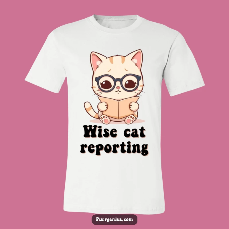 Funny Kawaii Cat Scholar T-Shirt: Read, Relax, and Roar with Laughter