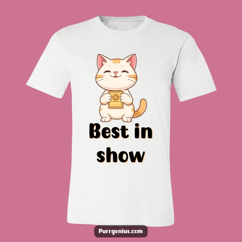 Funny Winner Cat T-Shirt: Proud Feline Award Presenter Shirt, Gift