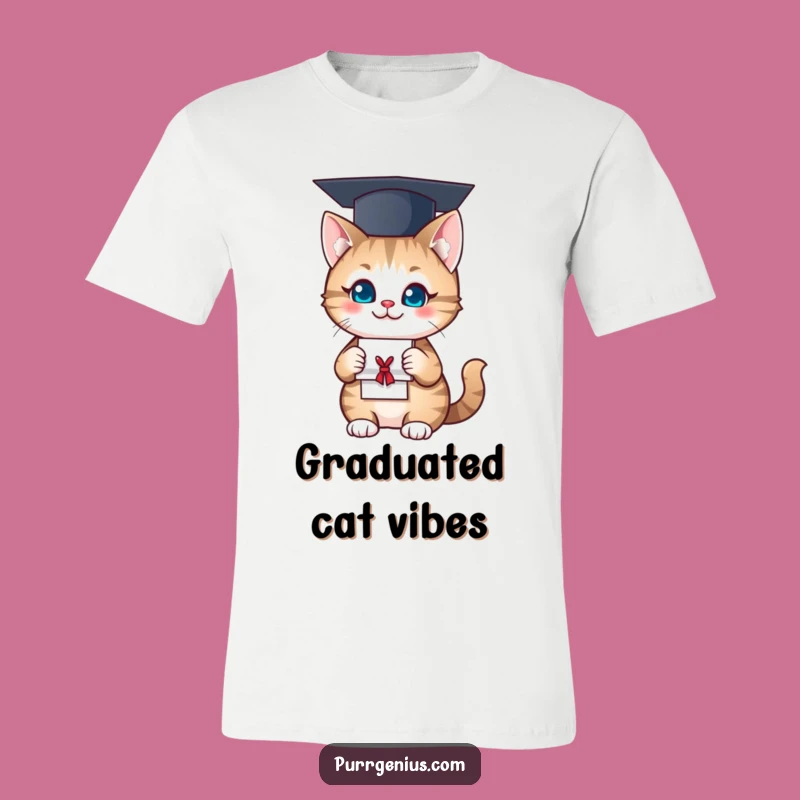 Funny Grad Cat T-Shirt: Smarty Paws Unleashed Humor, Graduation Apparel