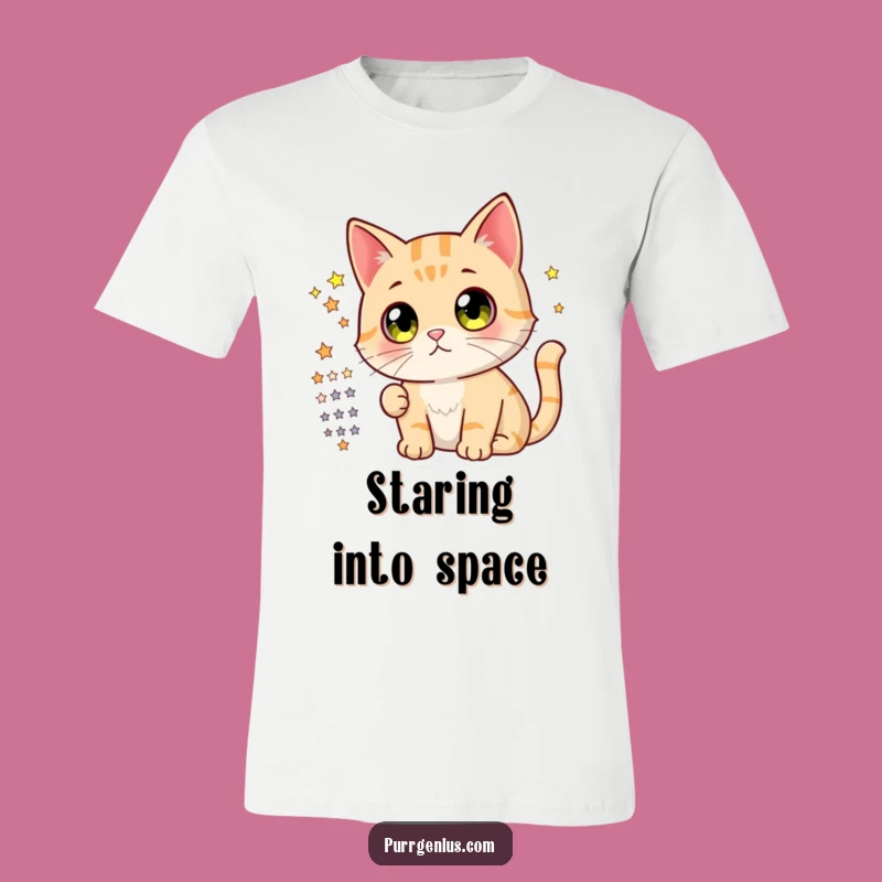 Funny Cat Stargazer T-Shirt: Curious Kitty Tee, Hilarious Gift for Space Lovers