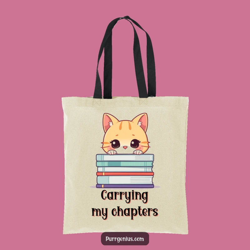 Funny Cat Book Tote Bag: Carry Your Library with Character