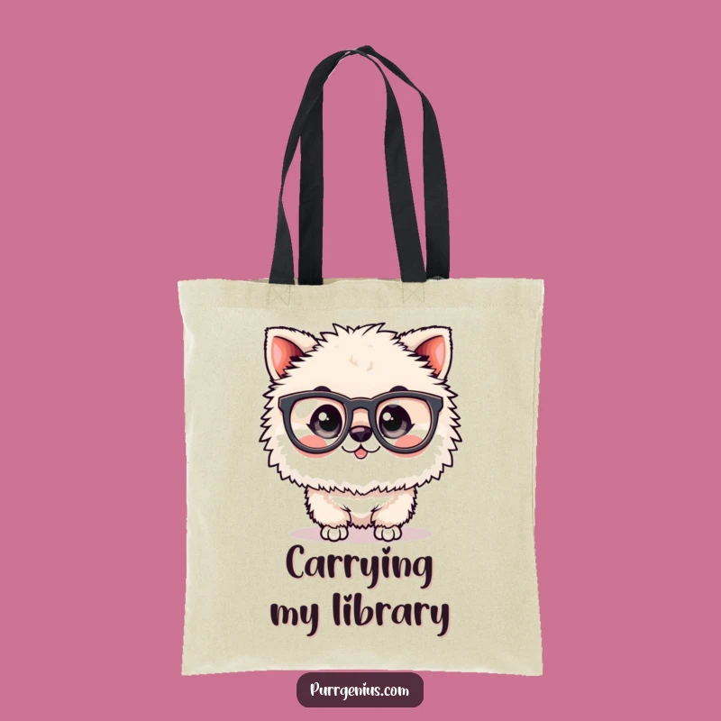 Funny Spectacled Animal Tote Bag: Carry Your Wisdom