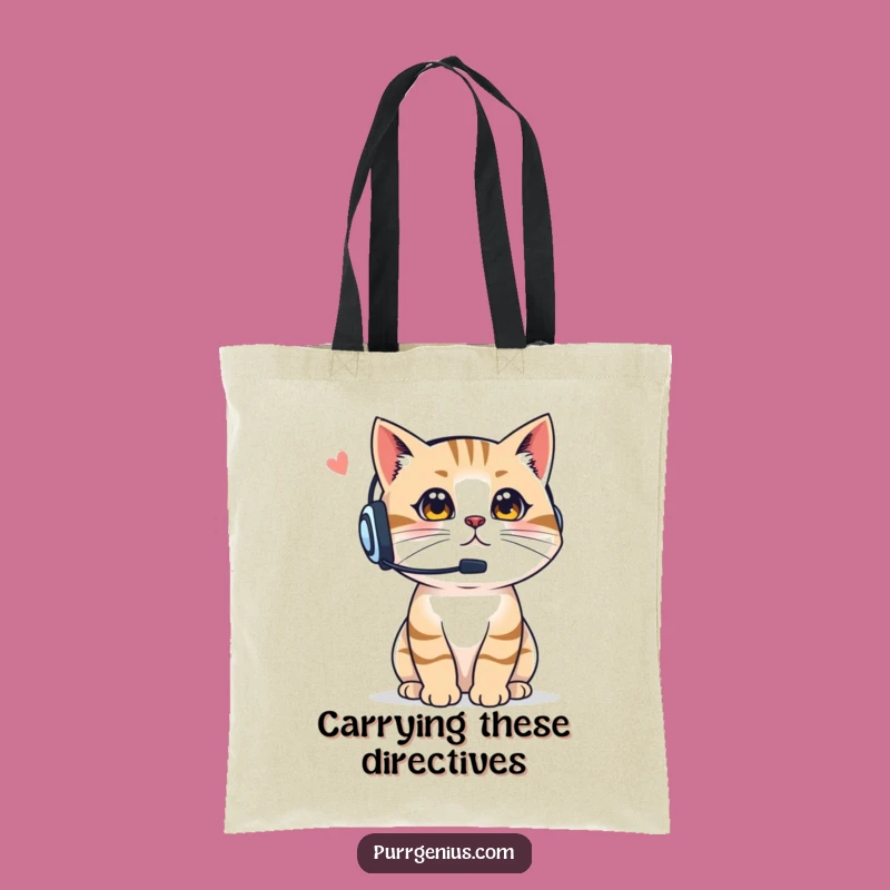 Funny Boss Cat Tote Bag: Command Center Carryall, Practical Gift for Organizers