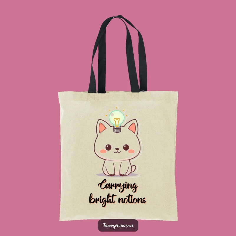 Funny Animal Lightbulb Tote Bag: Carry Your Genius