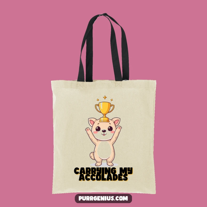 Funny Animal Trophy Tote Bag: Carry Your Successes in Style